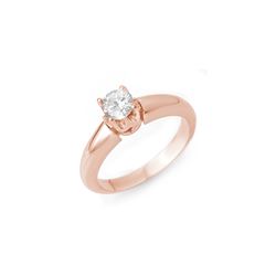 0.50 ctw Certified VS/SI Diamond Ring 14K Rose Gold