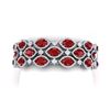 Image 1 : 47.84 ctw Ruby & VS Diamond Bracelet 18K White Gold