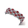 Image 2 : 47.84 ctw Ruby & VS Diamond Bracelet 18K White Gold