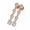 Image 1 : 2 ctw Oval Cut Diamond Designer Earrings 18K Rose Gold