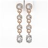 Image 2 : 2 ctw Oval Cut Diamond Designer Earrings 18K Rose Gold
