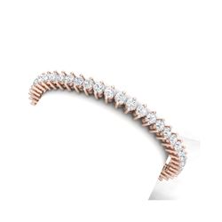 4 ctw Certified SI/I Diamond 2 Prong Bracelet 10K Rose Gold