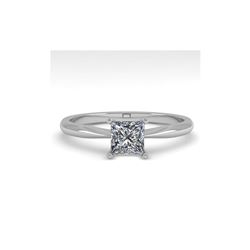 .55 ctw Princess Cut VS/SI Diamond Engagement Ring 18K White Gold