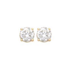2.0 ctw Certified VS/SI Diamond Stud Earrings 14K Yellow Gold