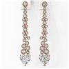 Image 2 : 2.5 ctw Heart Diamond Designer Earrings 18K Rose Gold