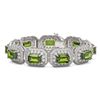 Image 1 : 58.5 ctw Tourmaline & Diamond Victorian Bracelet 14K White Gold