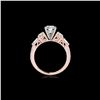 Image 2 : 2.5 ctw Certified Diamond Pave Solitaire Ring 10K Rose Gold