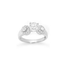 1.38 ctw Certified VS/SI Diamond Ring 18K White Gold