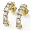 Image 1 : 3.74 ctw Mixed Cut Diamond Designer Earrings 18K Yellow Gold