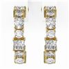Image 2 : 3.74 ctw Mixed Cut Diamond Designer Earrings 18K Yellow Gold