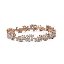 12.5 ctw Pear Diamond Designer Bracelet 18K Rose Gold