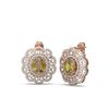 Image 2 : 11.21 ctw Canary Citrine & Diamond Earrings 18K Rose Gold