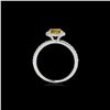 Image 2 : 1.25 ctw Certified SI/I Fancy Intense Yellow Diamond Ring 10K White Gold
