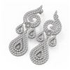 Image 1 : 13 ctw Pear Diamond Designer Earrings 18K White Gold