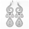 Image 2 : 13 ctw Pear Diamond Designer Earrings 18K White Gold