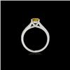 Image 2 : 1.75 ctw Certified SI/I Fancy Intense Yellow Diamond Ring 10K White Gold