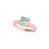 Image 1 : 0.75 ctw Certified VS/SI Princess Diamond Ring 18K Rose Gold