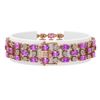 Image 2 : 12.7 ctw Amethyst & Diamond Row Bracelet 10K Rose Gold