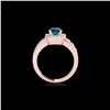 Image 2 : 2.1 ctw SI Certified Fancy Blue Diamond Solitaire Halo Ring 10K Rose Gold