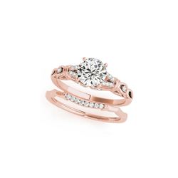 0.75 ctw Certified VS/SI Diamond 2pc Wedding Set 14K Rose Gold