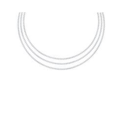 20 ctw Certified SI/I Diamond 2 Prong Necklace 18K White Gold