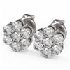 Image 1 : 1 ctw Diamond Designer Earrings 18K White Gold