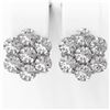 Image 2 : 1 ctw Diamond Designer Earrings 18K White Gold