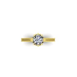 1 ctw Solitaire Certified VS/SI Diamond Ring 18K Yellow Gold