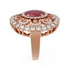 Image 2 : 6.41 ctw Ruby & Diamond Ring 18K Rose Gold