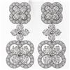 Image 2 : 3 ctw Diamond Designer Earrings 18K White Gold