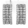 Image 2 : 10.92 ctw Oval Cut Diamond Designer Earrings 18K White Gold