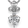 Image 1 : 1.4 ctw Heart Diamond Designer Necklace 18K White Gold