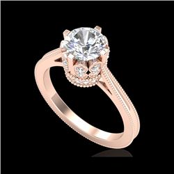 1.5 ctw VS/SI Diamond Art Deco Ring 18K Rose Gold