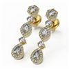 Image 1 : 2.5 ctw Mix Cut Diamonds Designer Earrings 18K Yellow Gold