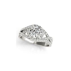 1.25 ctw Certified VS/SI Diamond Solitaire Halo Ring 18K White Gold
