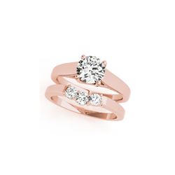 1.27 ctw Certified VS/SI Diamond 2pc Set Ring Wedding 14K Rose Gold