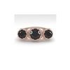 Image 1 : 2 ctw Past Present Future Black Diamond Ring 18K Rose Gold