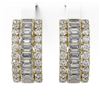 Image 2 : 11.44 ctw Emerald Cut Diamond Designer Earrings 18K Yellow Gold