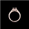Image 2 : 2.1 ctw Certified VS Black Diamond Solitaire Ring 10K Rose Gold