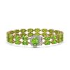 Image 1 : 26.52 ctw Peridot & Diamond Bracelet 14K Yellow Gold