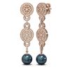 Image 2 : 2.83 ctw Diamond and Pearl Earrings 18K Rose Gold