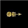Image 2 : 2.50 ctw Certified Intense Yellow Diamond Stud Earrings 10K Yellow Gold