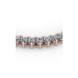 10 ctw 3 Prong Diamond Riviera Necklace 14K Rose Gold