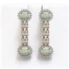 Image 1 : 9.48 ctw Opal & Diamond Earrings 14K Rose Gold