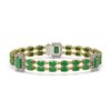 Image 1 : 19.49 ctw Emerald & Diamond Bracelet 14K Yellow Gold