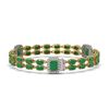 Image 2 : 19.49 ctw Emerald & Diamond Bracelet 14K Yellow Gold