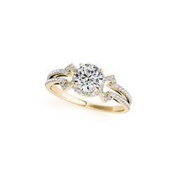 1.11 ctw Certified VS/SI Diamond Ring 18K Yellow Gold