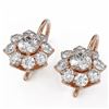 Image 1 : 1.82 ctw Diamond Designer Earrings 18K Rose Gold