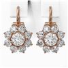 Image 2 : 1.82 ctw Diamond Designer Earrings 18K Rose Gold
