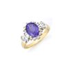 Image 1 : 2.90 ctw Tanzanite & Diamond Ring 14K Yellow Gold